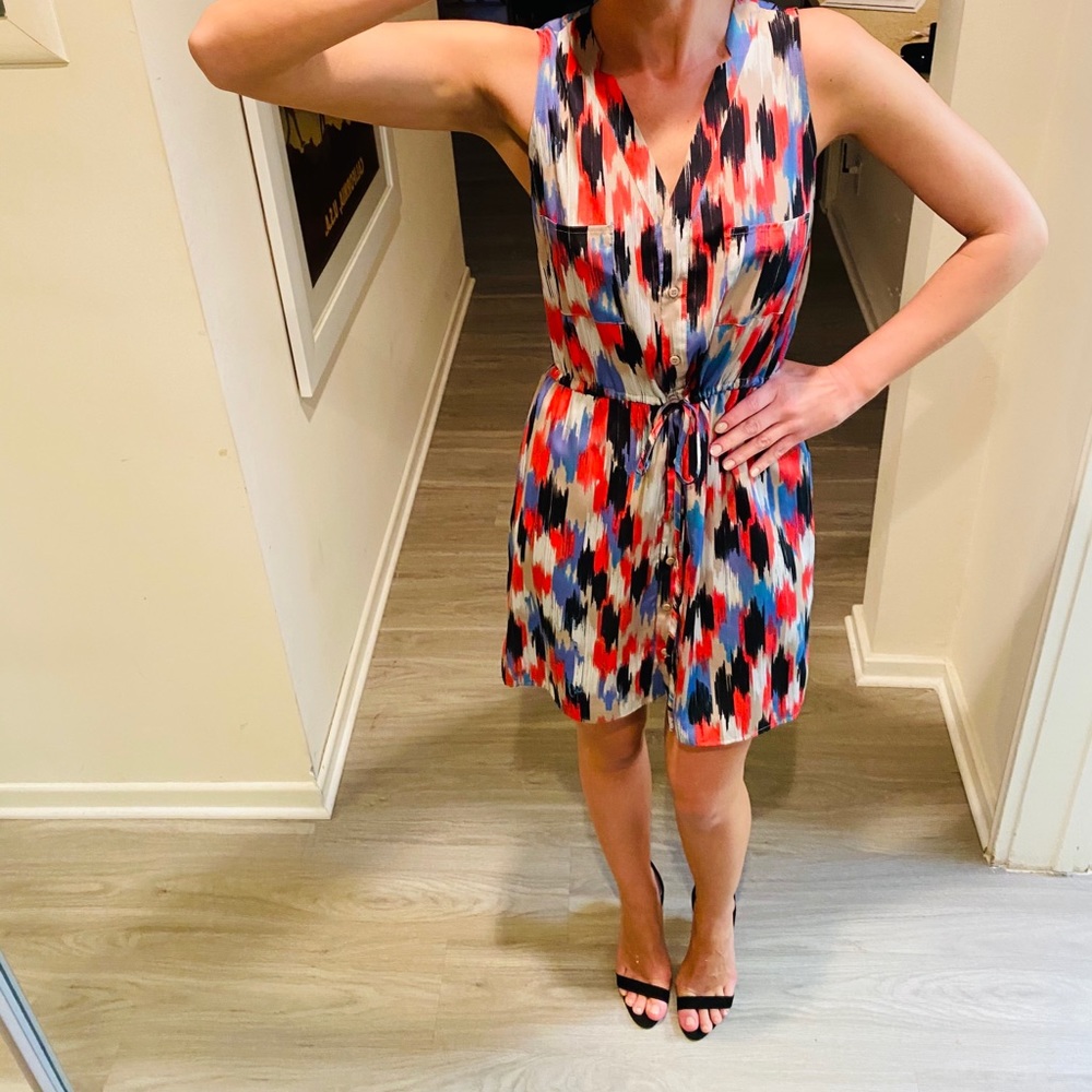 AQUA Patterned Day Dress